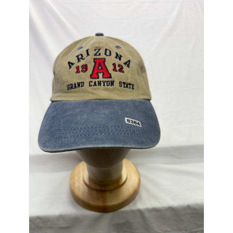 Ouray Arizona Grand Canyon State Hat Adjustable Cotton Dad Cap Khaki Blue OS