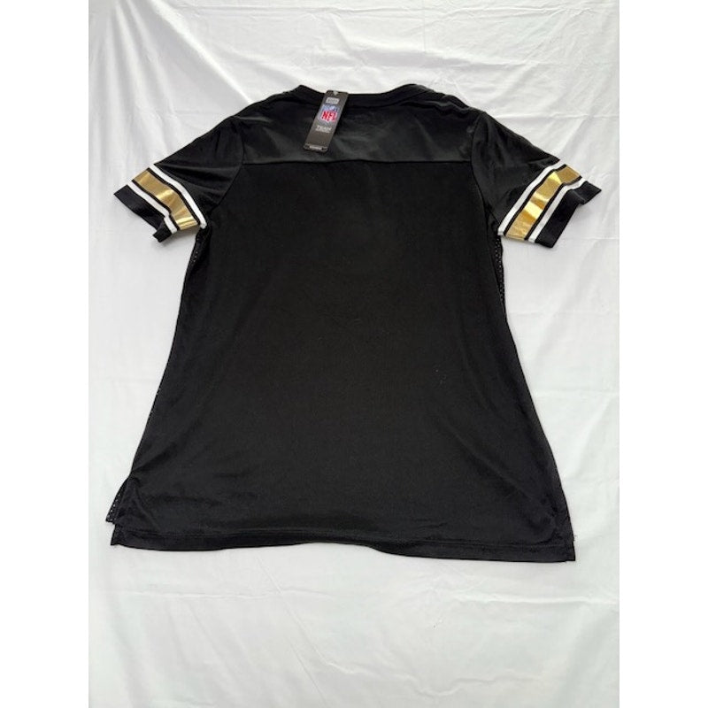 Majestic Pittsburgh Steelers  Lace Up Jersey Black NFL Womens Black Size L