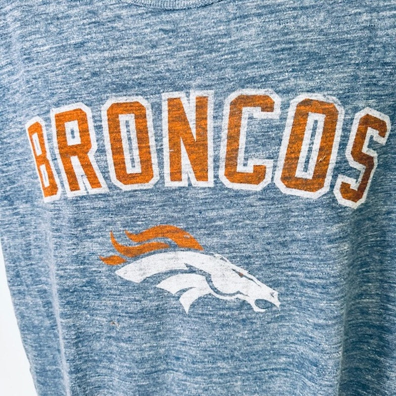 47 Brand Denver NFL Broncos T-Shirt Short Sleeve Graphic Print Blue Mens L