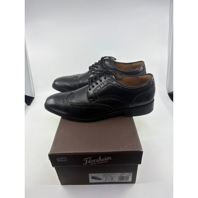 Florsheim Conetta Wingtip Leather Oxford Dress Shoes Black Mens Size 8.5 M