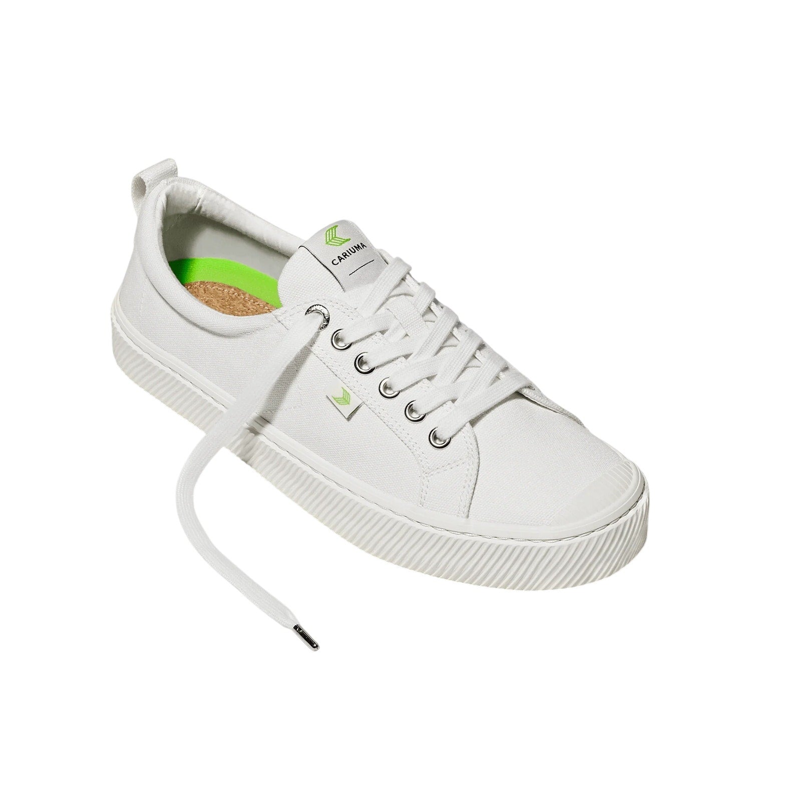 Cariuma Oca Low Top Lace Up Organic Canvas Sneakers Off White Unisex W5.5 M4