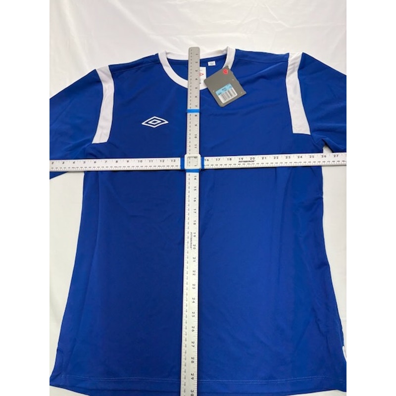 Umbro Soccer Jersey Shirt Short Sleeve V-Neck Royal Blue/White Mens Size M