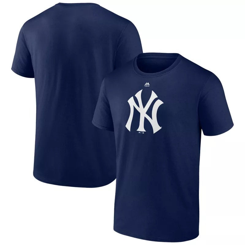Majestic New York Yankees Team Primary Logo T-Shirt Evolution Tee Navy M