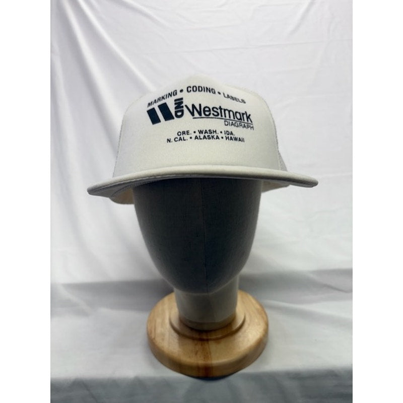 Westmark Diagraph Trucker Hat Snapback Mesh Cap White Unisex Adult OSFA