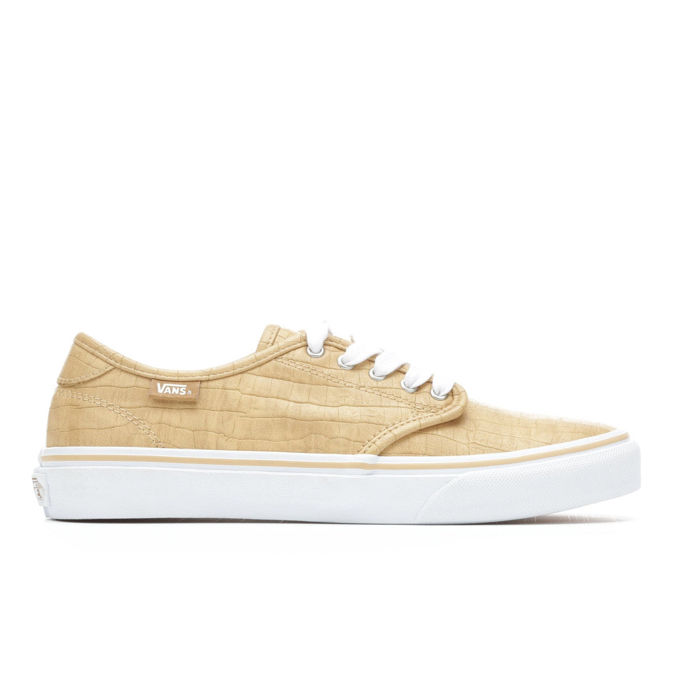 Vans Camden Deluxe Skate Shoes Comfort Lace Up Croc Camel Womens Size 7.5