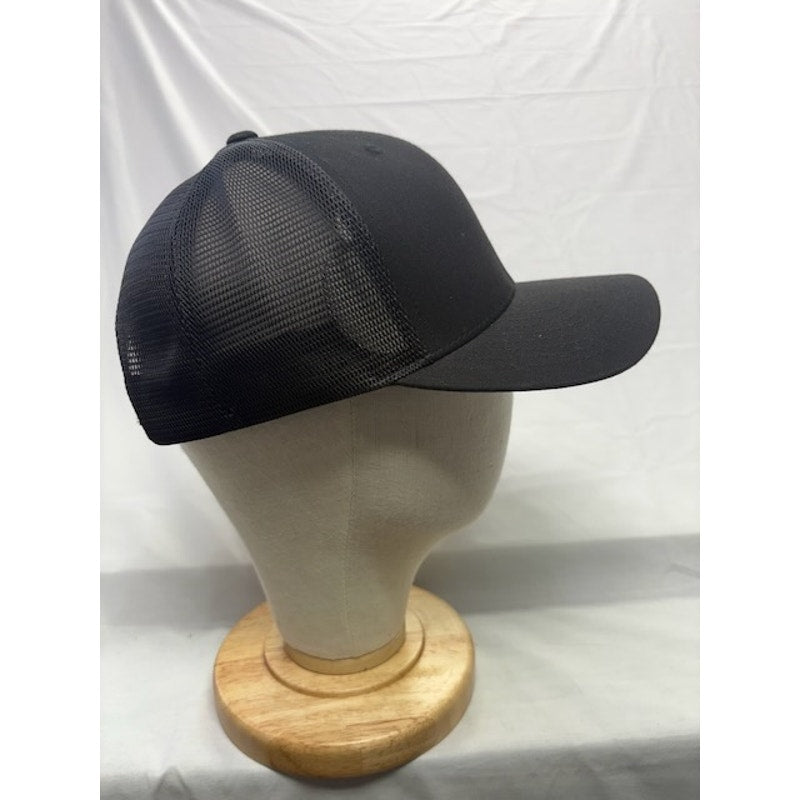 Port Authority Baseball Cap Flexfit 110 Mesh Snapback Hat Black Unisex OSFA