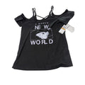 Disney Princess Jasmine Graphic Tee "A Whole New World" Black Womens Size S