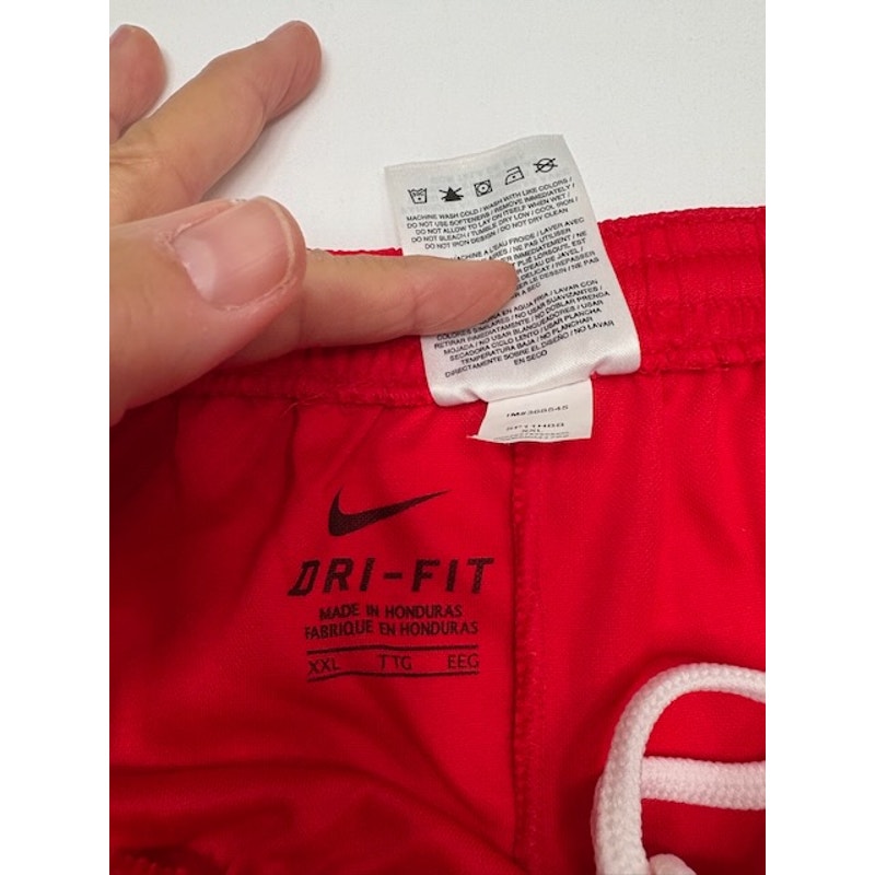 Nike Dri-FIT Athletic Activewear Shorts Elastic Waist Red/White Mens Sz XXL