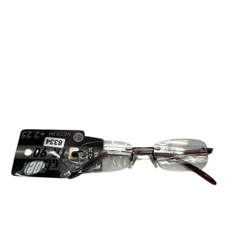 Ultra Spex TR-90 Reading Glasses +2.25 Medium Lightweight Frame Red/Black
