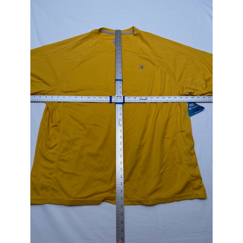 Champion Double Dry Sports Athletic Jersey SS Crewneck Yellow Mens Size XXL