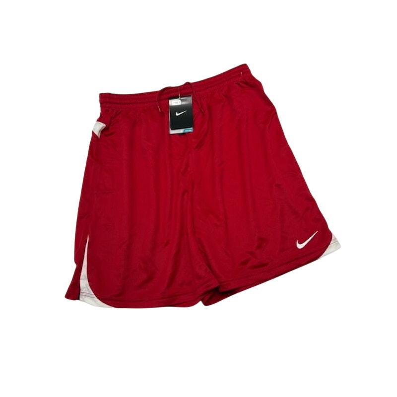 Nike Dri-FIT Sports Activewear Shorts Elastic Waist Red/White Mens Size M