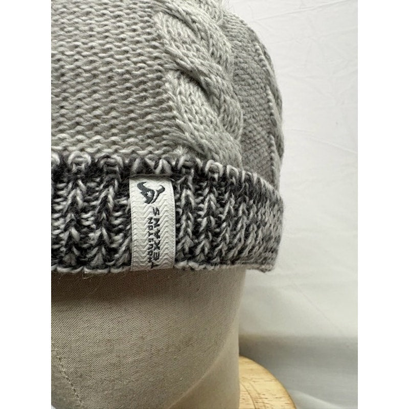 New Era NFL Cable Knit Pom Beanie Hat Cuffed Winter Cap Gray Womens OSFA