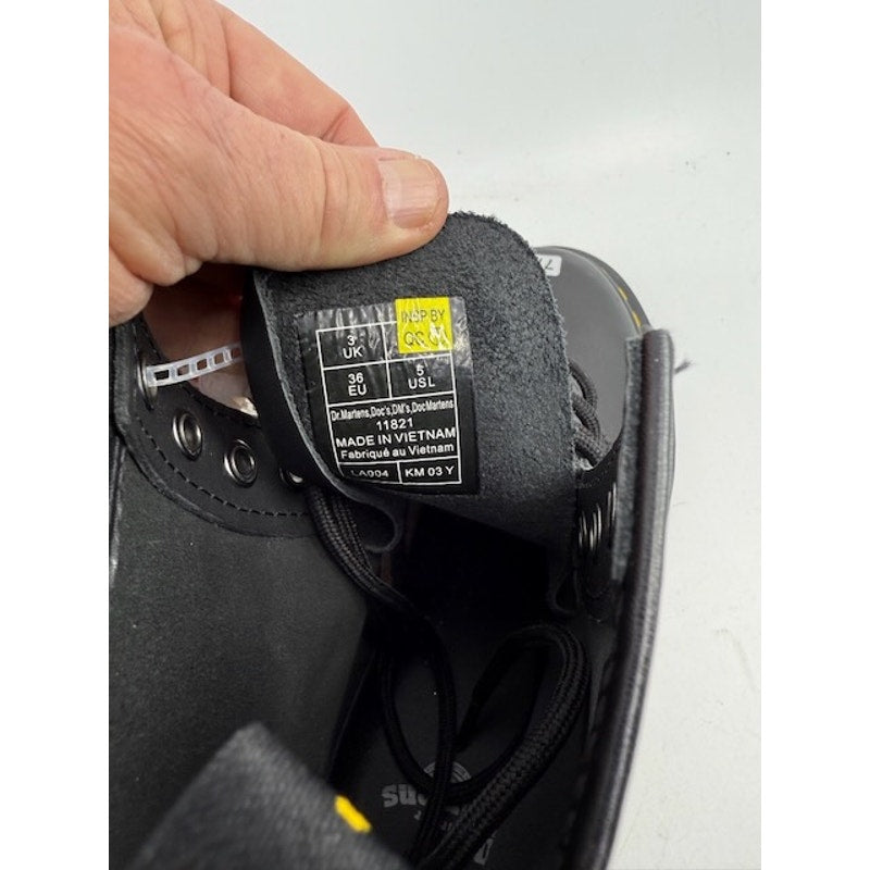 Dr. Martens 1460 Smooth Leather Lace-Up Boots 11821 Black Womens Size 5