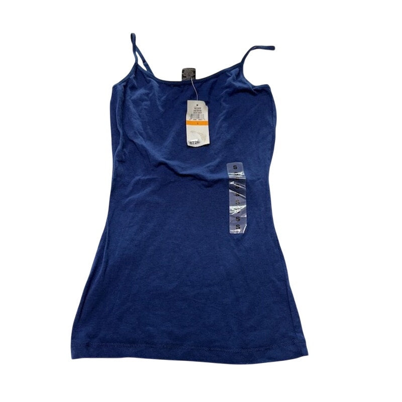 Planet Gold Scoop‑Neck Basic Tank Top Adjustable Strap Blue Depth Womens S
