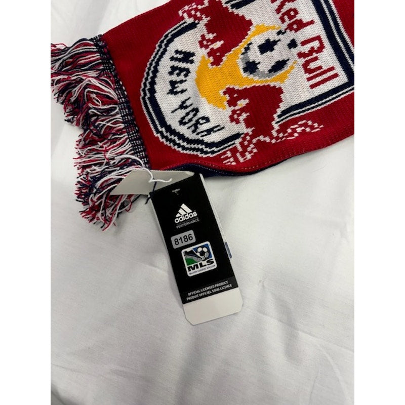 Adidas FC Red Bulls New York MLS Soccer Scarf Double Sided Red/Navy Blue