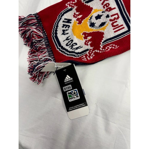 Adidas FC Red Bulls New York MLS Soccer Scarf Double Sided Red/Navy Blue