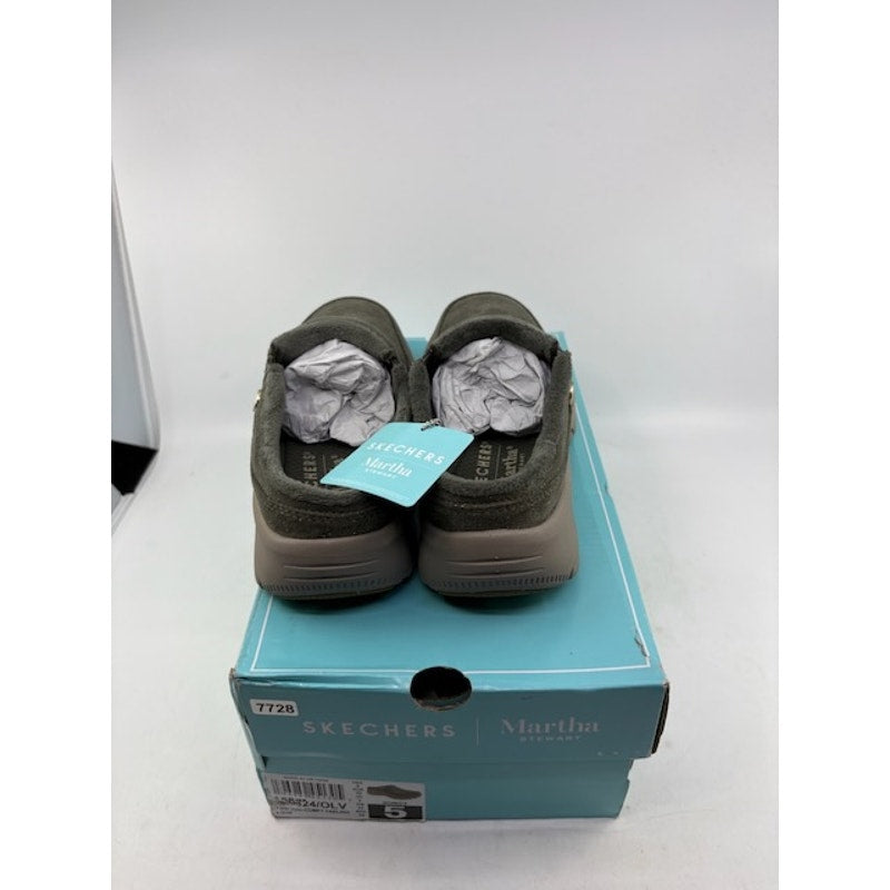 Skechers Martha Stewart Easy Going Comfy Feeling Clog Shoes Olive Womens 5