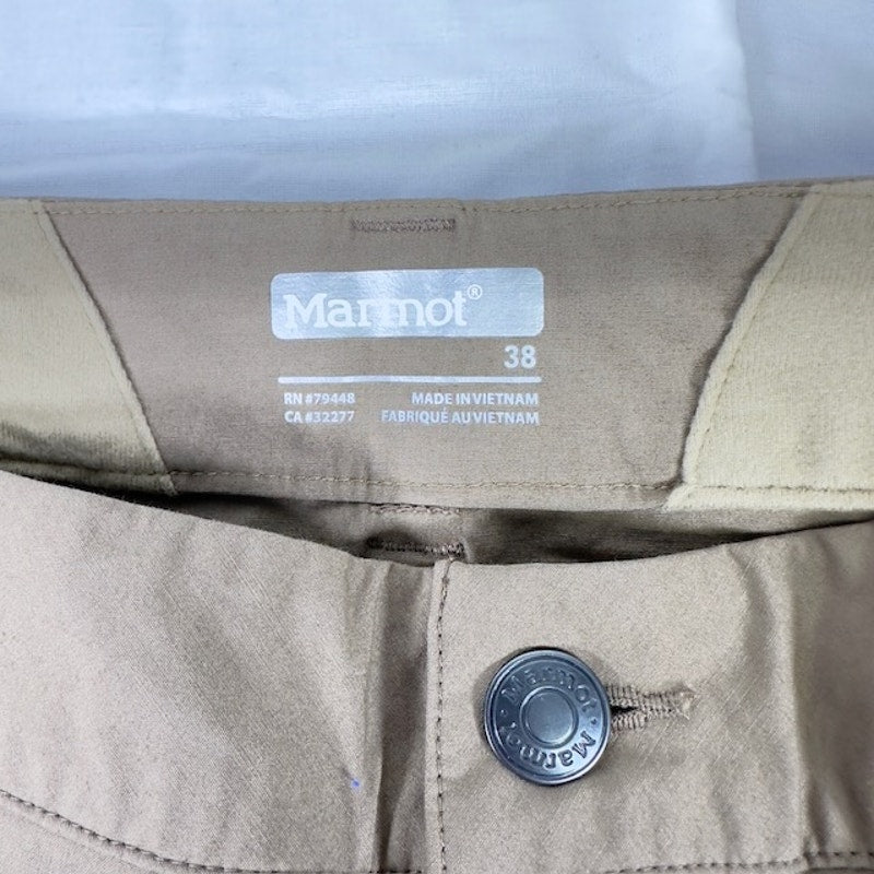 Marmot 4th And E Pants Tapered Leg Chino Khaki Stretch Cavern Brown Mens 38