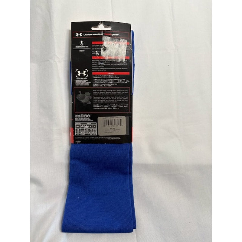 Under Armour HeatGear Soccer Socks Over The Calf Royal Blue Adult Size L
