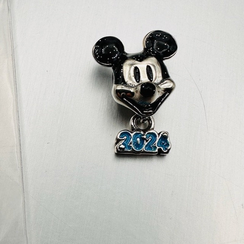 Mickey Mouse 2024 Dangle Charm Pendant 925 Sterling Silver