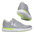 Under Armour UA Performance Spikeless Golf Shoes Steel/Lime Fizz Womens Size 7