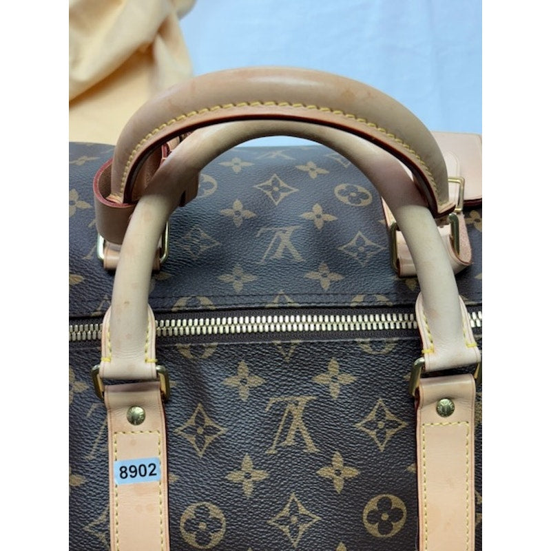 Louis Vuitton Keepall Bandouliere Monogram Duffle Travel Bag W/ Strap Brown
