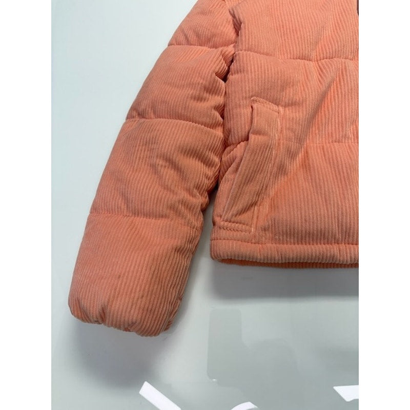 Collection B Cropped Corduroy Puffer Coat Full Zip Blush Womens Size XS