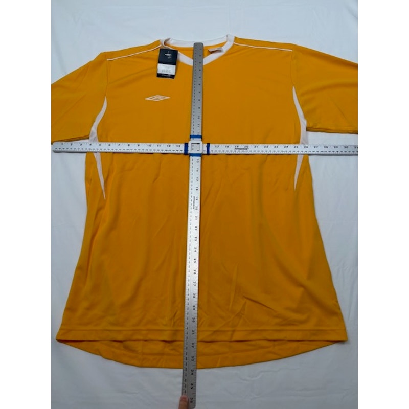 Umbro Azul Jersey Shirt Short Sleeve Crewneck A62754 Gold/White Mens Size L