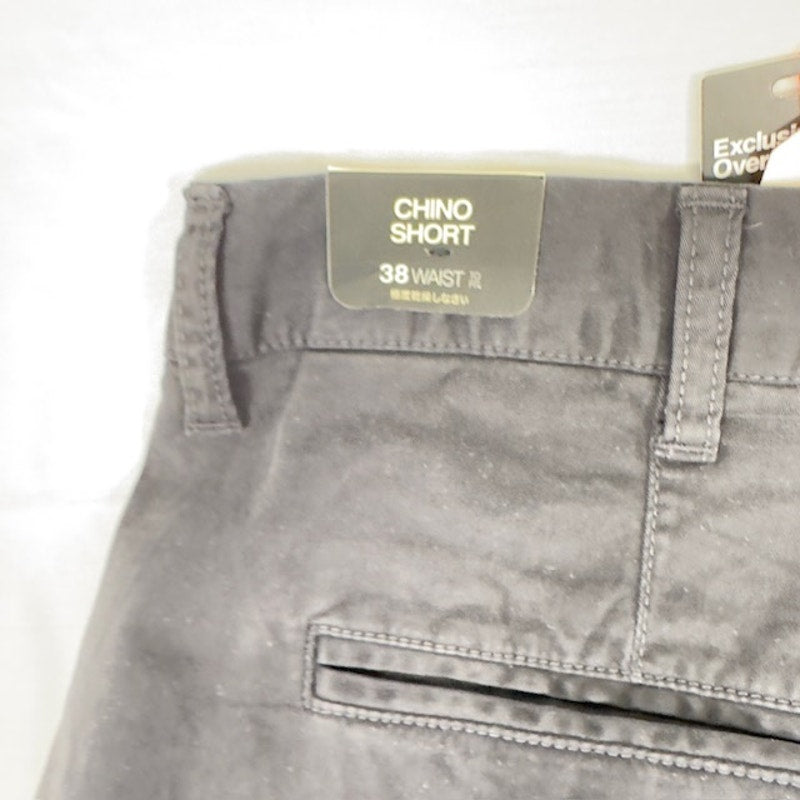 Superdry International Chino Shorts Flat Front Canvas Midnight Navy Mens 38