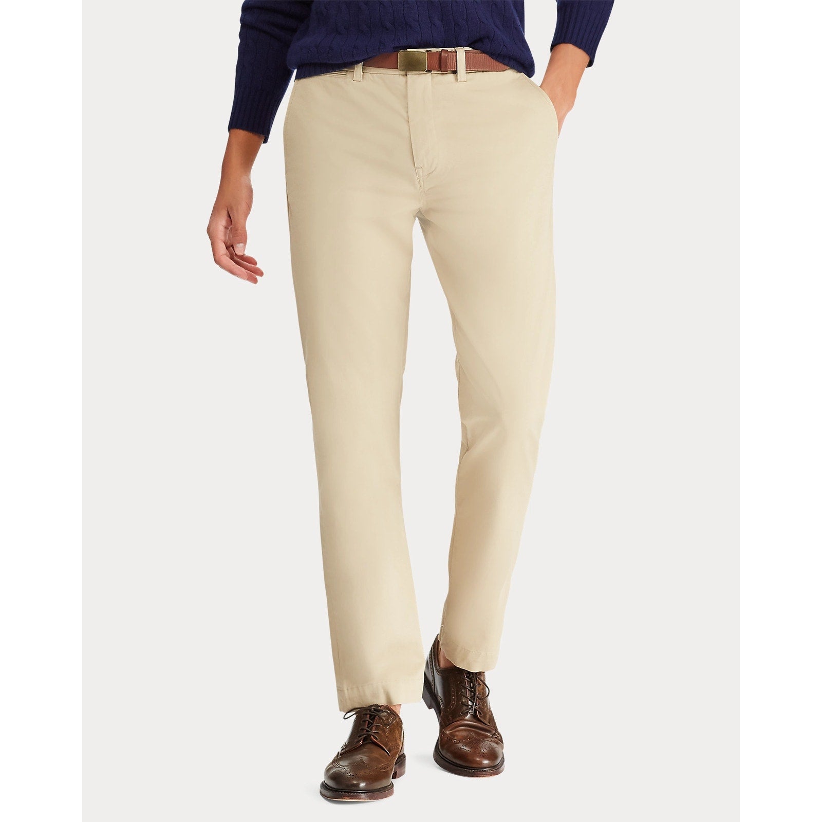 Polo Ralph Lauren Stretch Classic Fit Chino Pants Pocket Khaki Mens Size 44Bx34