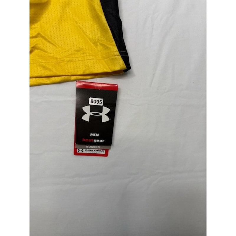 Under Armour HeatGear Soccer Jersey Short Sleeve Yellow/Black Mens Size XXL