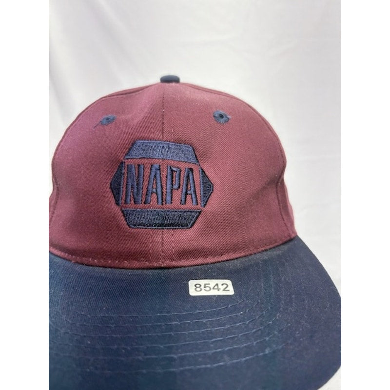 Sportsman NAPA Auto Parts Snapback Hat Cotton Cap Burgundy Navy Adult OSFA