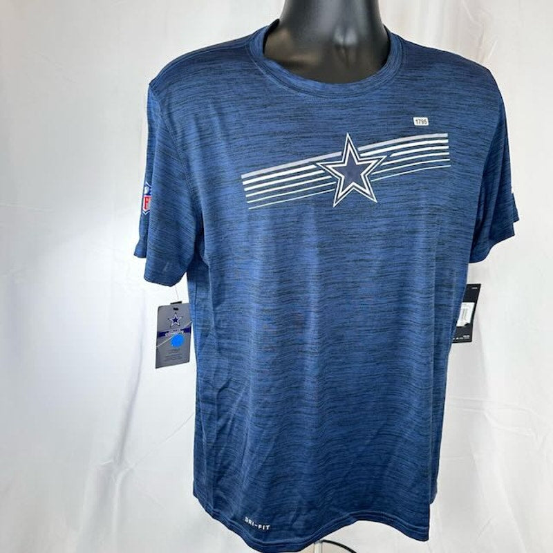 Nike Dri-FIT NFL Dallas Cowboys Velocity Performance Tee Heather Navy Mens M