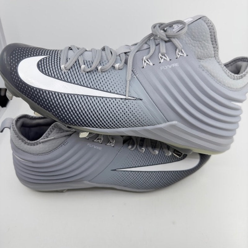 Nike Lunar Vapor Trout Baseball Cleats Lace-Up Sneakers Shoes Gray Mens Size 13