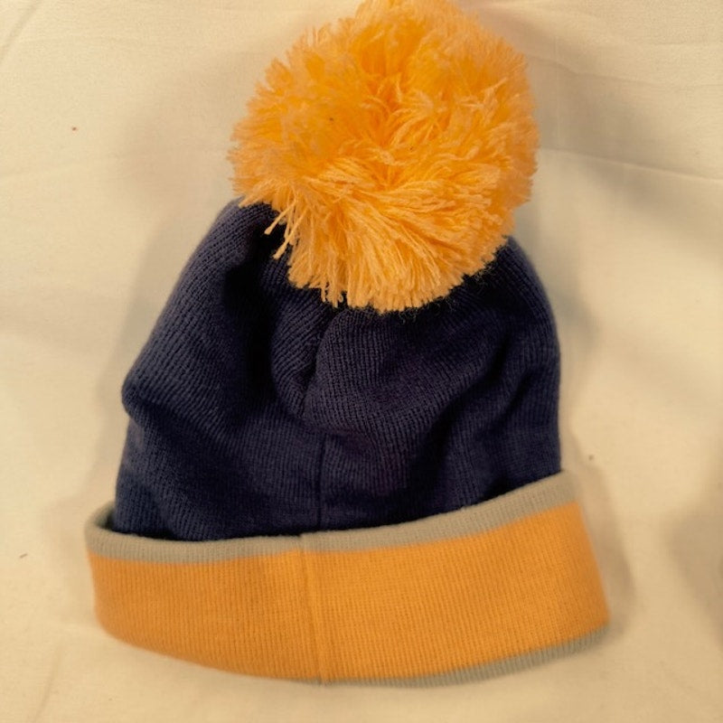 New Era NFL Minnesota Vikings Pom Knit Beanie Hat Purple Yellow Mens One Size