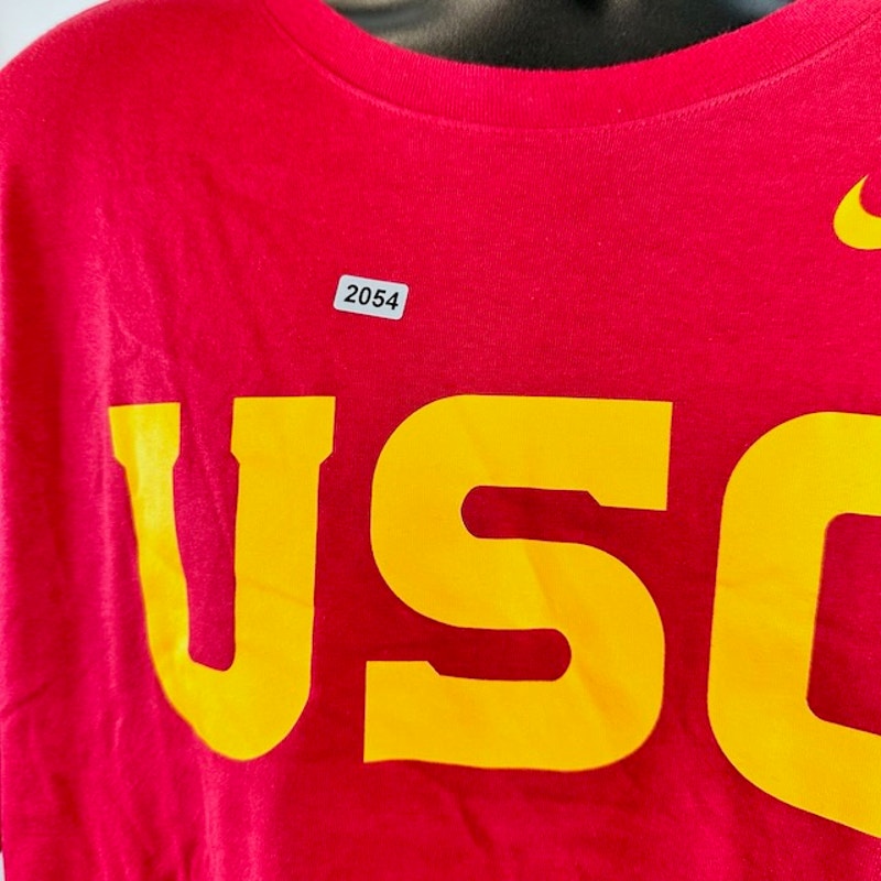 Nike Cardinal USC Trojans Tee Shirt Short Sleeve Crew Neck Red Mens Size XL