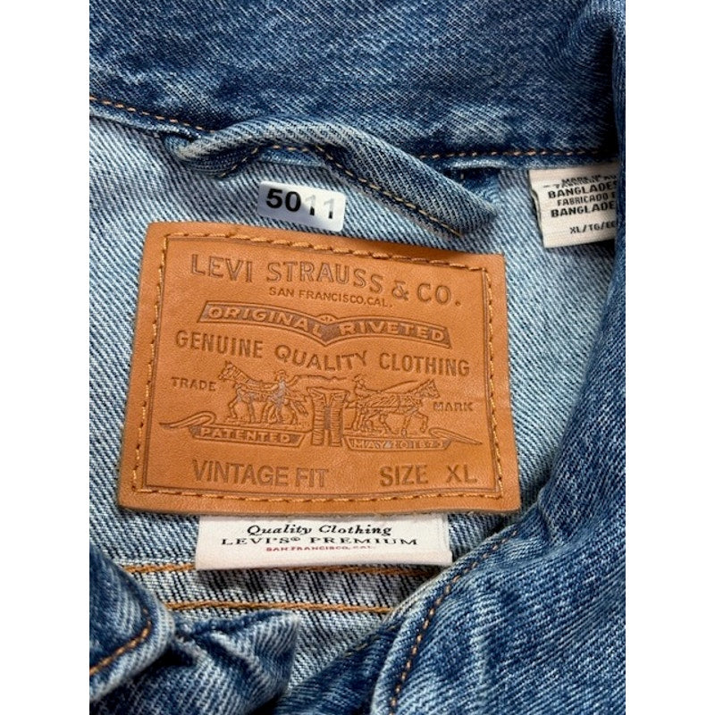 Levi's Skyline Denim Trucker Jacket Button-Up Vintage Fit Blue Womens Size XL
