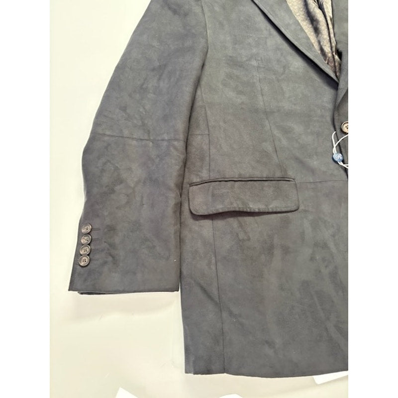 Ralph by Ralph Lauren Suede Blazer Jacket Two Button Black Mens Size 42R
