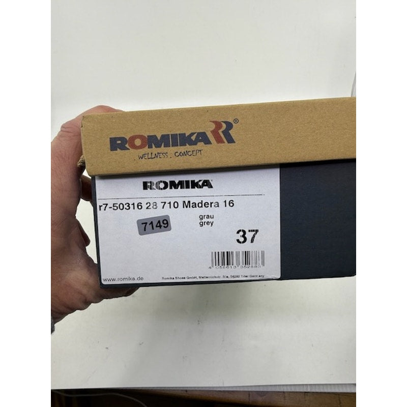 Romika Madera 16 Sneaker Shoes Suede Lace-Up Low Top Grey Womens Size 37