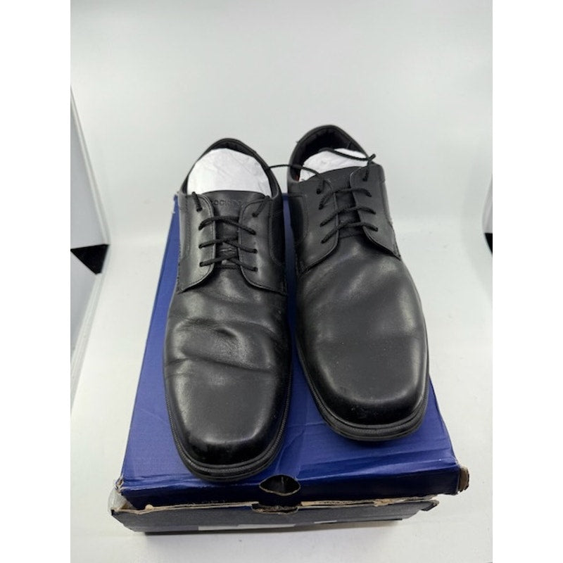 Rockport Charles Road Plain Toe Oxford Leather Shoes Lace-Up Black Mens Size 14W