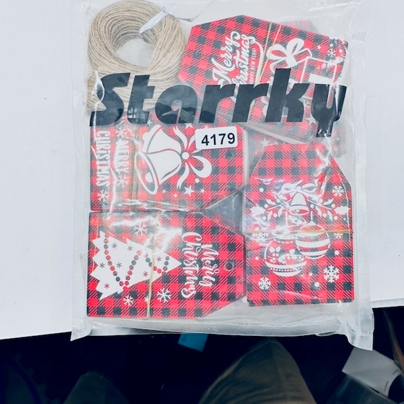 Starrky Christmas Checked Gift Tags Holiday Paper Tags Gift Tags Red Black