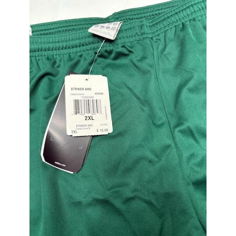 Adidas Football Soccer Striker Shorts Elastic Waist Forest Green Mens Sz 2XL
