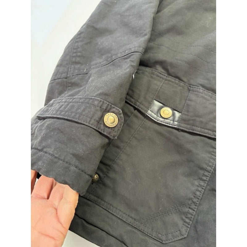 New Trend Winter Jacket Fleece Lined Zip-Up Front Pockets Black Mens Size XL