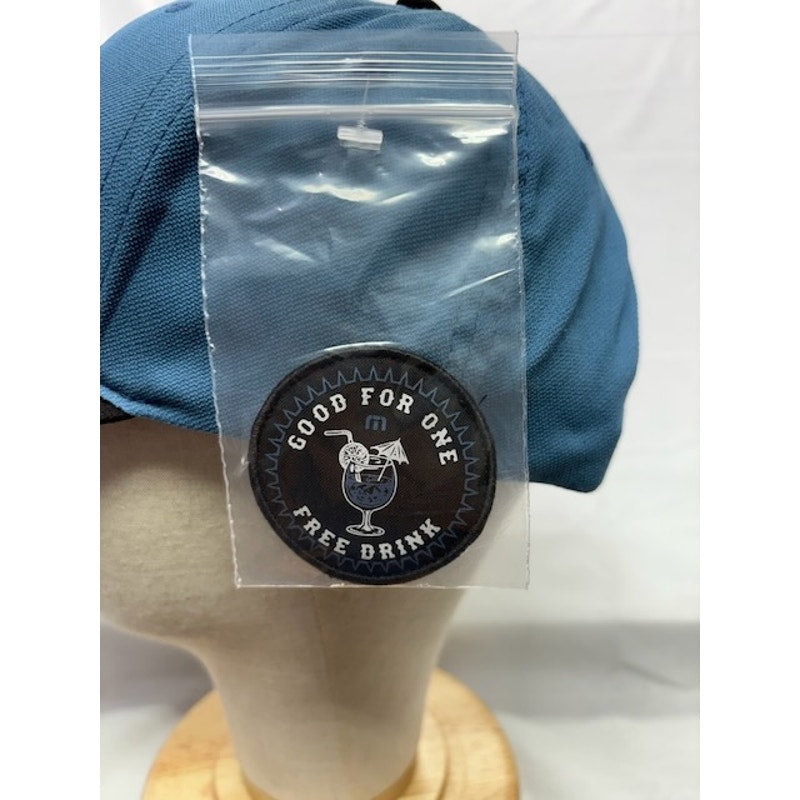 Melin Double Drink Flexfit 110 Snapback Hat Blue Black Logo Unisex OSFM