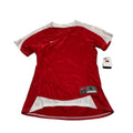 Nike Soccer Jersey Shirt Short Sleeve V-Neck Pullover Red/White Womens Sz S