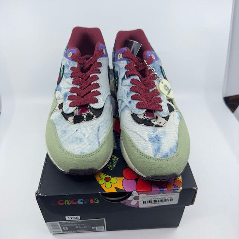 Nike Air Max 1 SP Concepts Mellow Sneaker Shoes Oil Green Multi Color-Sail 9