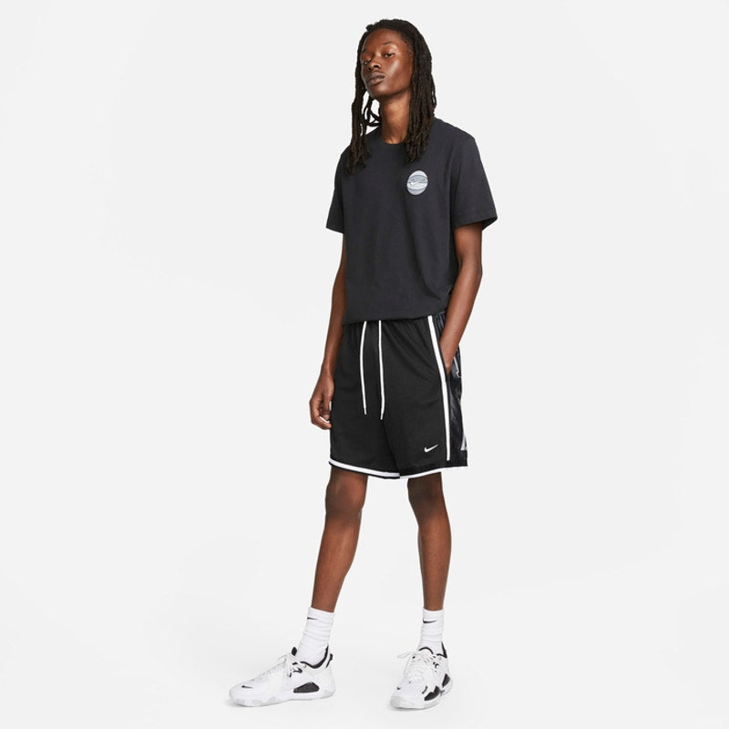 Nike Dri-FIT DNA Basketball Shorts Elastic Waist DX0255-010 Black Mens Sz M