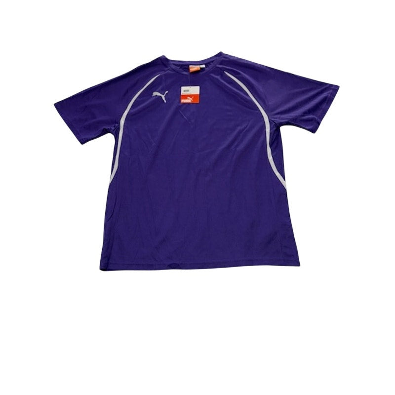 Puma Vencida Football Shirt Short Sleeve Round Neck Team Violet/White Size M