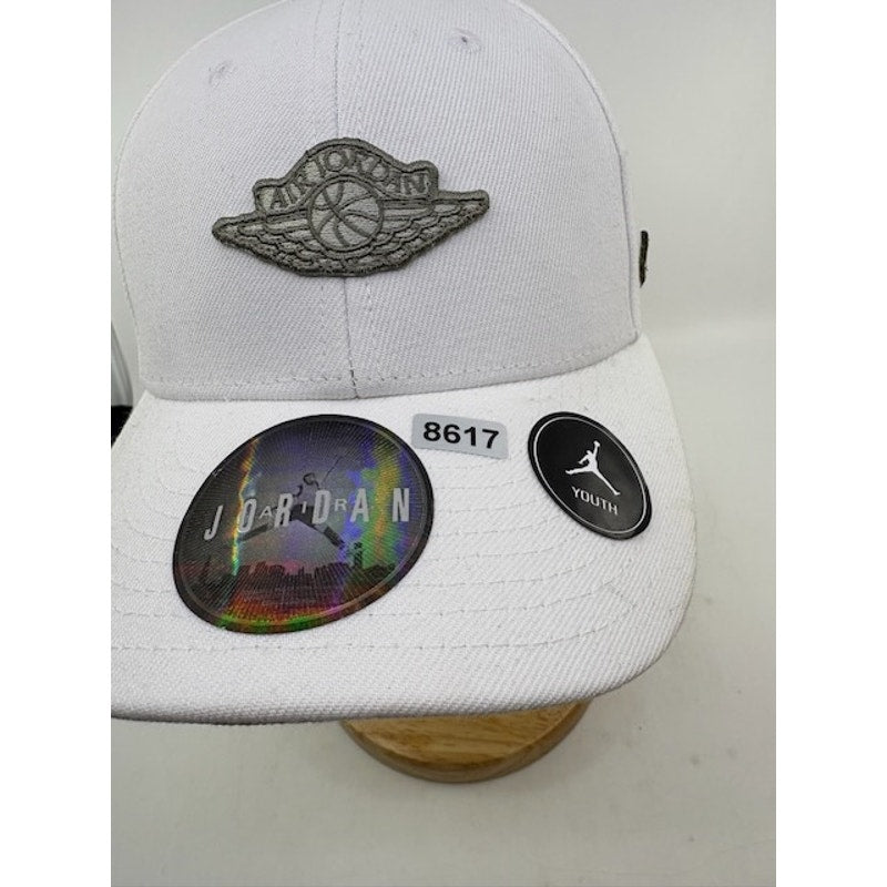 Nike Air Jordan Wings Logo Snapback Hat Jumpman Cap Adjustable White Youth
