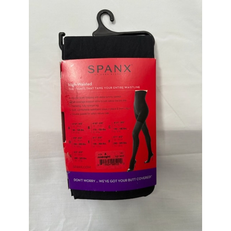 SPANX by Sara Blakely High-Waisted Tight-End Tights Midnight Womens Size A